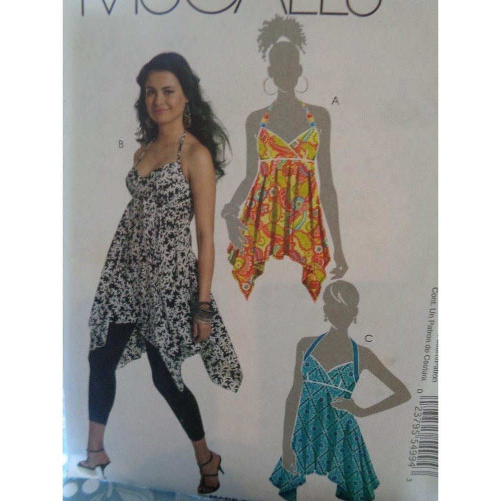 McCall's Sewing Pattern M6119 Misses Tunic Top 14 16 18 20